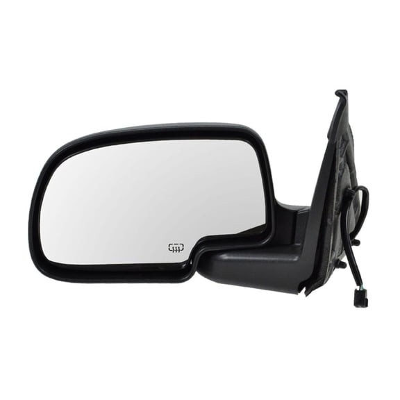 KAIHUIXING 1pc Left Driver Side Flat Black Power Heated Operate Exterior Door Rear View Mirror Truck Flat Black Plastic for GMC,for Chevy GM1320226