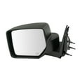 thumbnail image 1 of KAIHUIXING 1pc Left Driver Side Textured Black Power Heated Operate Exterior Door Rear View Mirror Truck Plastic for Jeep for Liberty 2008-2012 Manual Clear-Glass 14.96 in-Wiring Harness Length, 1 of 8