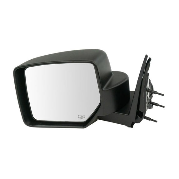 KAIHUIXING 1pc Left Driver Side Textured Black Power Heated Operate Exterior Door Rear View Mirror Truck Plastic for Jeep for Liberty 2008-2012 Manual Clear-Glass 14.96 in-Wiring Harness Length