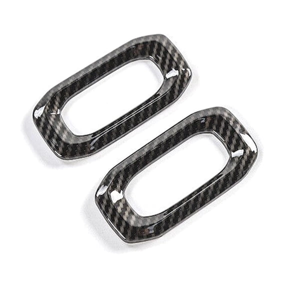 KAIHUIXING 2X Carbon Fiber Door Lock Switch Button Cover Trim for Jeep for Gladiator 2020-2022 for Wrangler 2018-2022 ABS JECAR20181008