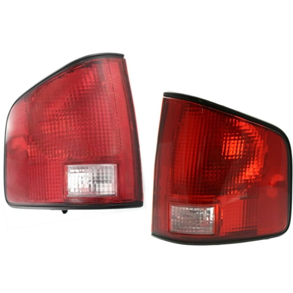 KAIHUIXING 2pcs Driver and Passenger Side Red Clear Lens Without Bulb Turn Signal Lamp Assembly Tail Light Set for Chevy for S10 94-04,for GMC for Sonoma 94-04,for Isuzu for Hombre 96-00
