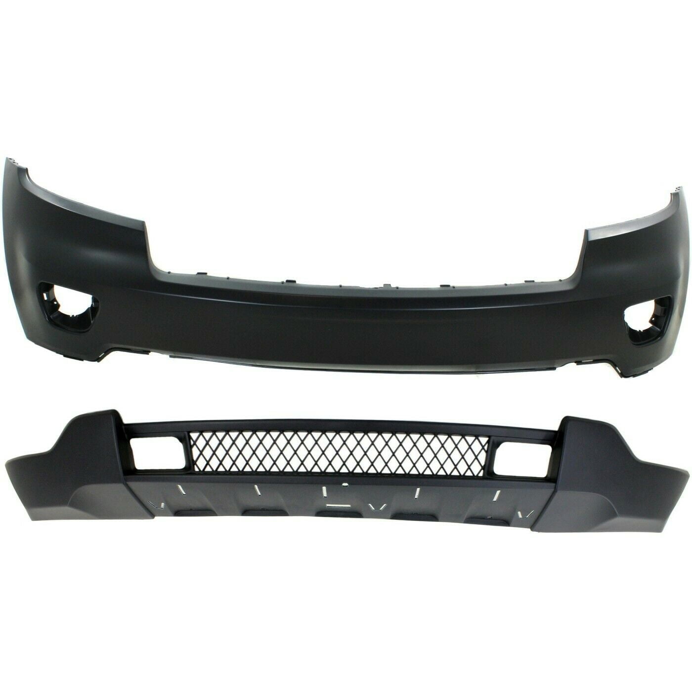 Evan-Fischer Primed Front Bumper Cover – 2005-2007 Jeep Grand Cherokee, CAPA Certified, W/ Fog Light Holes