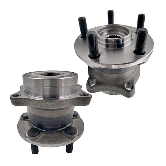 KAIHUIXING 2pcs Wheel Hub and Bearing Assembly Right Passenger Left Driver Rear Side Polished Protected with ABS Sensor 5 Lugs