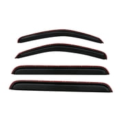KAIHUIXING 4Dr Window Visors Rain Sun Guard Vent 4pcs Acrylic Left Right for Nissan for Pathfinder 2005-2012 Smoke/Tinted Slim Style 4CAR-WD-NP05