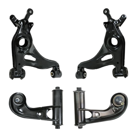 KAIHUIXING 4pc Upper & Lower Control Arm Kit Set Direct- 4 Piece for Benz for CLK55 AMG for SLK230 for SLK32 AMG for SLK320 for C220 for C230 for C280 for C43 AMG 1253664368