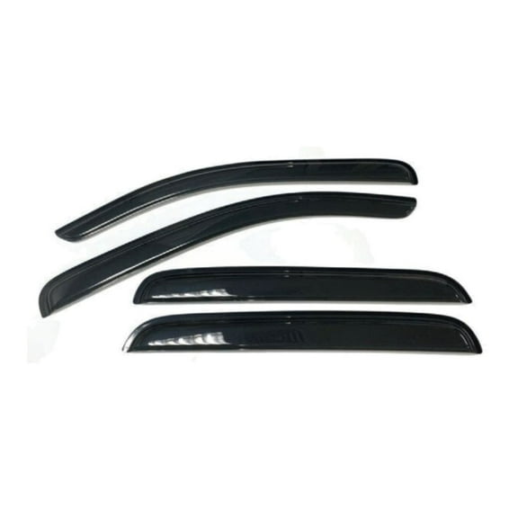KAIHUIXING 4pcs Rain Guards Window Visor Front Rear Left Driver Side Adhesive Tape on External Window Not in Channel Style Reinforced Acrylic Double Cab for Toyota for Tacoma 2016-2021 Smoke