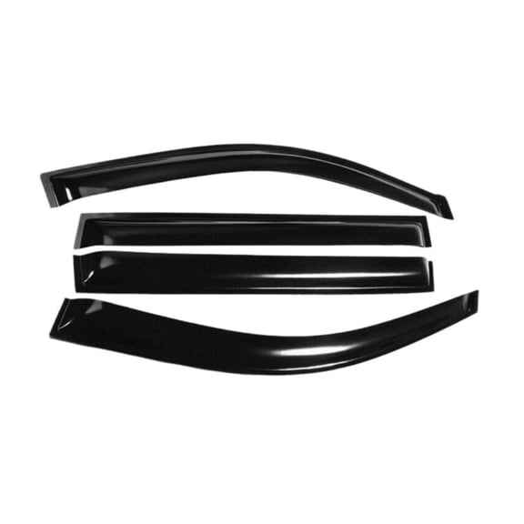 KAIHUIXING 4pcs Sun Rain Deflector Guard Window Visors Front Rear Left Driver Right Passenger Upper Side Tape on External Window Slim Style Acrylic Smoke Tinted for Toyota for Highlander 2008-2013