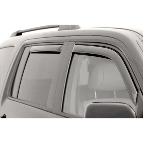 KAIHUIXING 4pcs Sun Rain Guard Trim Door Window Protection Visor in Channel Mount Style Smoke for Toyota for Highlander 2008-2013