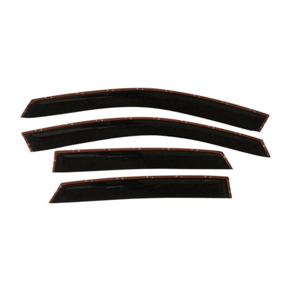 KAIHUIXING 4pcs Sun Rain Guard Window Visors Front Rear Left Driver Right Passenger Upper Side Tape on External Window Style Acrylic Smoke Tinted Set for Ford for Focus 2008-2010 FZ-WD-FFOC084