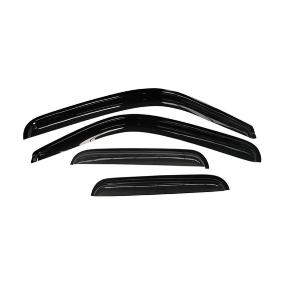 KAIHUIXING 4pcs Sun Rain Wind Deflectors Door Window Visors Outside Mount Channel Style Dark Smoke Tint for Chevy for Silverado 1500/2500/2500HD/3500,for GMC for Sierra 1500/2500/2500HD/3500