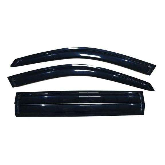 KAIHUIXING 4pcs Sun Rain Wind Deflectors Door Window Visors Outside Mount Channel Style Dark Smoke Tint for Toyota for Highlander 2001-2007