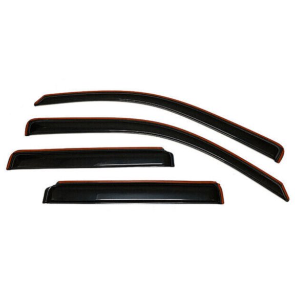 KAIHUIXING 4pcs Sun Vent Wind Deflector Guard Window Visors Left Driver Side in Channel Mount Style Acrylic Dark Smoke for Ascender for Envoy XUV for Envoy XL for Trailblazer EXT 4pc