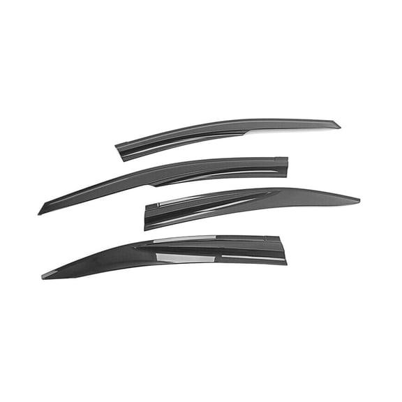 KAIHUIXING 5Th Mugen Style Window Visor Rain Wind Guard Side Shield Pc for Subaru for WRX 2022-2023 Black -9-WN-0180