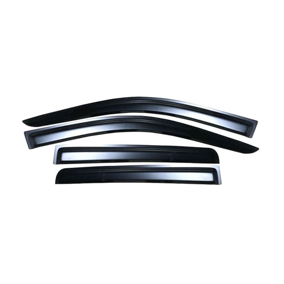 KAIHUIXING Acrylic Tape on Window Visors Sun Rain Guard Deflector Front Rear Left Right for Jeep for Compass 2007-2010 4pc Smoke/Tinted Slim Style -WD-JCP07