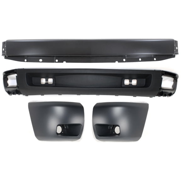 KAIHUIXING Bumper Face Bars Set of 4 Front for Chevy for Silverado 1500 LT/LTZ/WT 2007-2008 Truck (Steel) Without Mounting Bracket(S)-Assembly Primed 15891682 GM1004147
