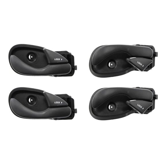 KAIHUIXING Car Door Handle Interior Front Rear Left Right 4pcs Black Textured Black Without Bezel for Ford for Focus 2000-2007 14863490 1S4Z5422600A