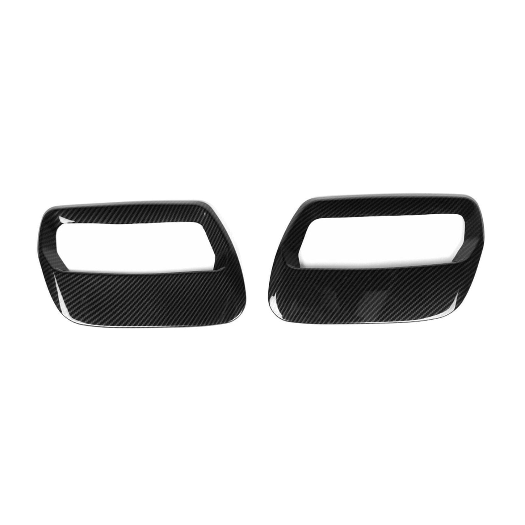 KAIHUIXING Carbon Fiber Hood Engine Air Vent Cover Trim + Accessories for Ford for Mustang 2018-2020 Front Upper CFHEAVCTFFM2A
