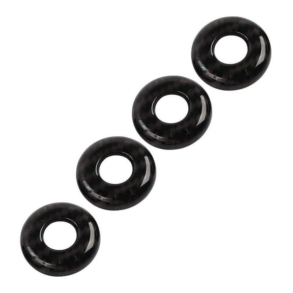 KAIHUIXING Door Lifting Pins Ring Cover Trim Carbon Fiber M Front Left Rear Right 4pcs for Ford for F150 /Lariat/Platinum/XL/XLT 2015-2019 & Limited/SSV 2016-2019 & Raptor 2017-2019