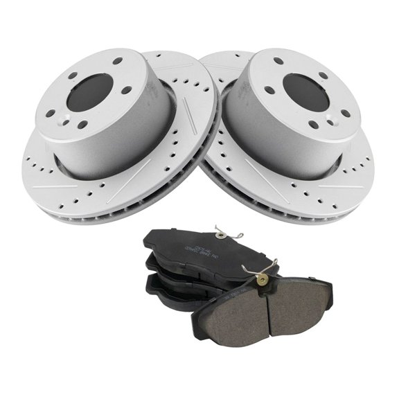 KAIHUIXING Front Brake Pad and Rotor Pair Kit Posi Ceramic for Land Rover for Discovery 4.0L 1999-2002 & 4.6L 2003-2004