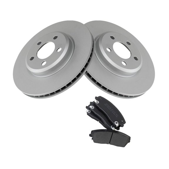 KAIHUIXING Front Metallic Brake Pad & Coated Rotor Kit w/Fluids 5 Lug-Wheel Lug Count for Challenger 2009-2011 2018-2020 for Charger 2006-2020 for Magnum 2005-2008 300 2005-2010 2012-2020