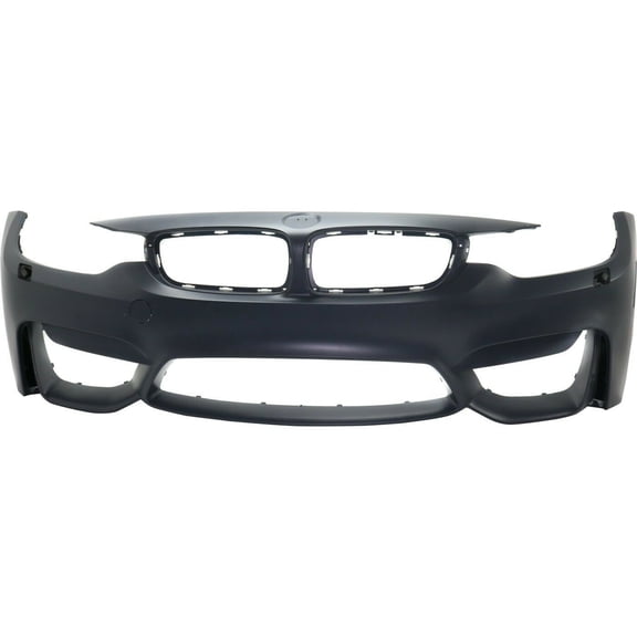 KAIHUIXING Front Primed Plastic Bumper Cover Facial for BMW for M3 Base 2015-2018 for M4 Base 2015-2018 3-Series with Headlight Washer Holes 15188699 51118058824