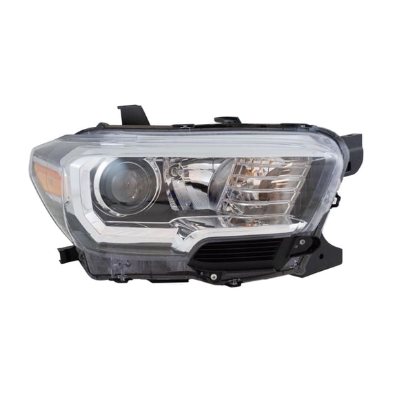 KAIHUIXING Headlight Headlamp w/Black & Chrome Housing Right for Toyota for Tacoma Limited//SR5/ off-Road/ Sport 16-17 Truck Composite-Assembly Type Clear-Lens