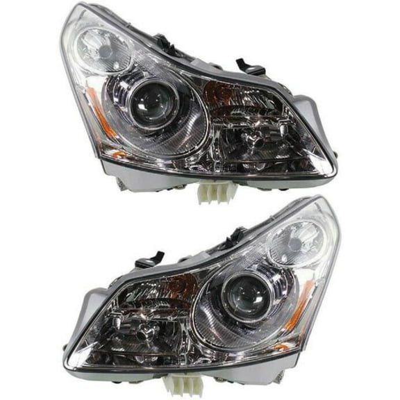 KAIHUIXING Headlight Set for Infiniti for G35 X Sport Sedan 4-Door 2008 Base X Left and Right with Bulb 2pc