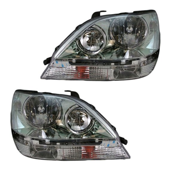 KAIHUIXING Headlights Headlamps Left & Right Set 2pcs Clear for Lexus for RX300 Base 01-03 Items Included: (1) Driver Side Headlight,(1) Passenger Side Headlight 8115048080 LX2503104