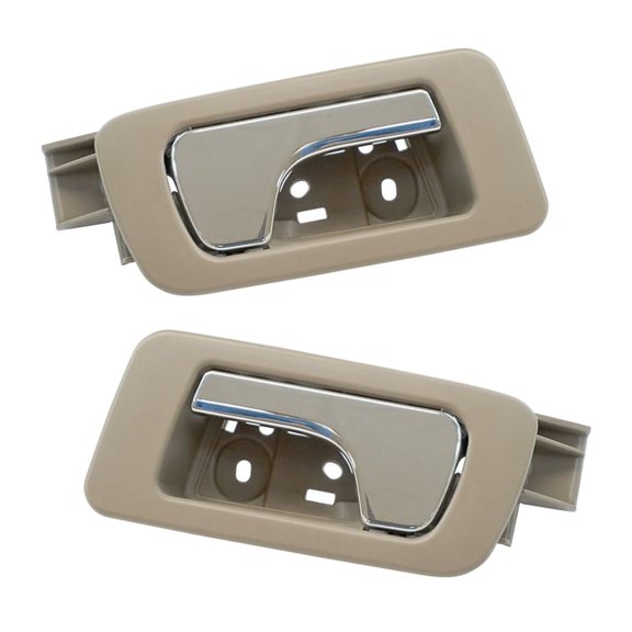 KAIHUIXING Inside Interior Car Door Handle Cashmere Chrome Rear Left/Right Pair for Cadillac for STS Base 2005-2011 & V 2006-2009 & Platinum 2008-2009 2011 (Chrome & Cashmere) 2 Piece