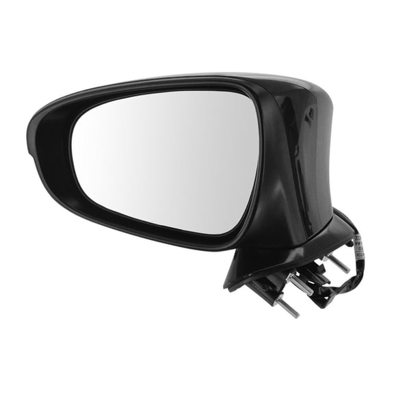 KAIHUIXING Mirror Power Heated Signal Puddle Light Driver Left 3-Mounting Hole Quantity Black Paint to Match Manual Clear Flat Electric for Lexus for IS200t for IS250 for IS300 for IS350 Plastic