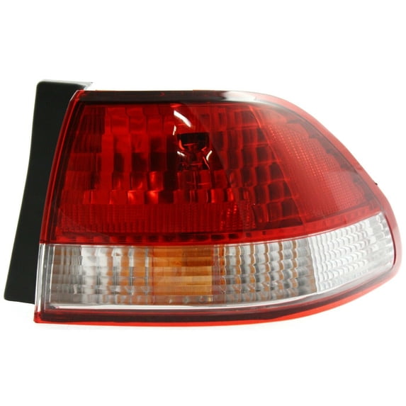KAIHUIXING Outer Right Passenger Side Red Clear Lens with Bulb Assembly Lamp Replacement Turn Signal Tail Light Taillight for Honda for Accord 2001-2002