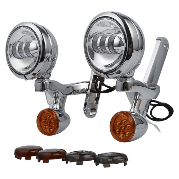 KAIHUIXING Passing Turn Signal Fog Light Bracket for Electra Glide 1997-2013 for Road King 1994-2013 for 2006-2013 Street Tri Glide -(Temperature Voltage)