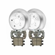 KAIHUIXING Rear Brake Calipers Ceramic Pads Rotors Kit for Toyota for Avalon 2005-2007 for Camry 2002-2006 for Solara 2004-2008 19-B2696 19-B2697