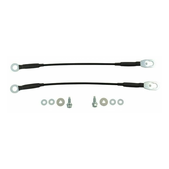 KAIHUIXING Rear Tailgate Cables Straps Set of 2 for Nissan for Frontier 98-04 Truck Metal When Applicable,License Plate Brackets Do Not Come with Mounting Hardware Unless Otherwise Stated Black