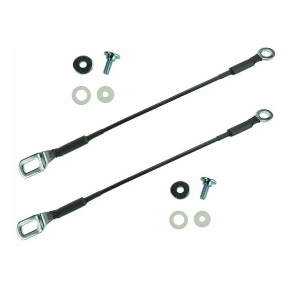 KAIHUIXING Rear Tailgate Cables Straps Set of 2 w/Bolts Metal When Applicable,License Plate Brackets Do Not Come with Mounting Hardware Unless Otherwise Stated Black for Toyota for Tacoma 95-04