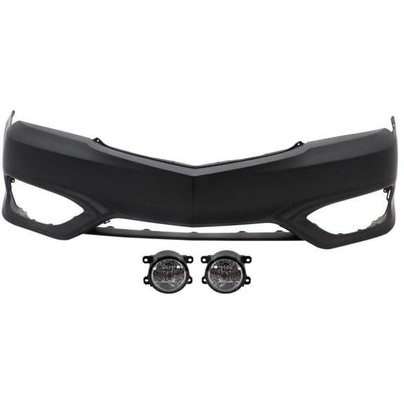 KAIHUIXING Set of 3 Bumper Covers Fascias Front (Primed) for Acura for ILX Base 2016-2018 & a-/Tech 2017-2018 Without Parking Aid Sensor Holes 16551775 33900T0AA01