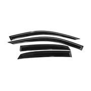 KAIHUIXING Slim Style Acrylic Window Visors 4pcs for Audi for A3 2014-2019 for RS3 2017-2019 for S3 2015-2019 Front Rear Left Right Smoke/Tinted Tape on/External-Type WD-AA3134