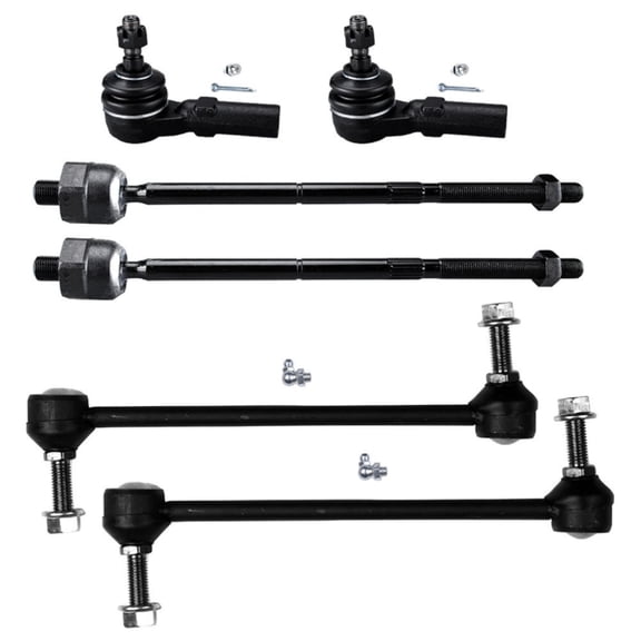 KAIHUIXING Steering Sway Bar Linkage Suspension Kit Inner Left Driver Right Passenger Front Side Alloy Steel Coated for Ford for Mustang 4.0L/4.6L 2005-2010 Mounting Hardware EV80804 455339225