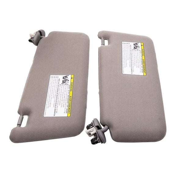 KAIHUIXING Sun Visors Left Driver & Right Passenger Gray Plastic Non-Woven for Toyota for Camry 2007-2011 2pc 04002-30306-B0 04002-30706-B0