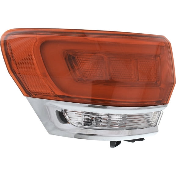 KAIHUIXING Tail Light Assembly Left Driver Outer Side Red Gray Clear Bulbs for Jeep for Grand Cherokee Laredo/Limited/Overland/Summit 14-21 & Altitude/High Altitude 18-20 & Limited X/Upland 19-20