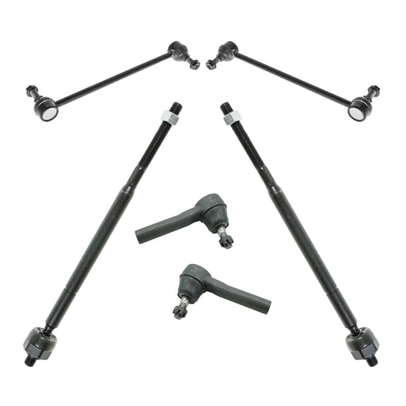 KAIHUIXING Tie Rod End Inner Outer Sway Bar Kit Left Right Set of 6 for Chrysler for Pacifica 3.5L 2004-2006 & 3.8L 2005-2008 & 4.0L 2007-2008 Suv Sealed-Greasable or Sealed