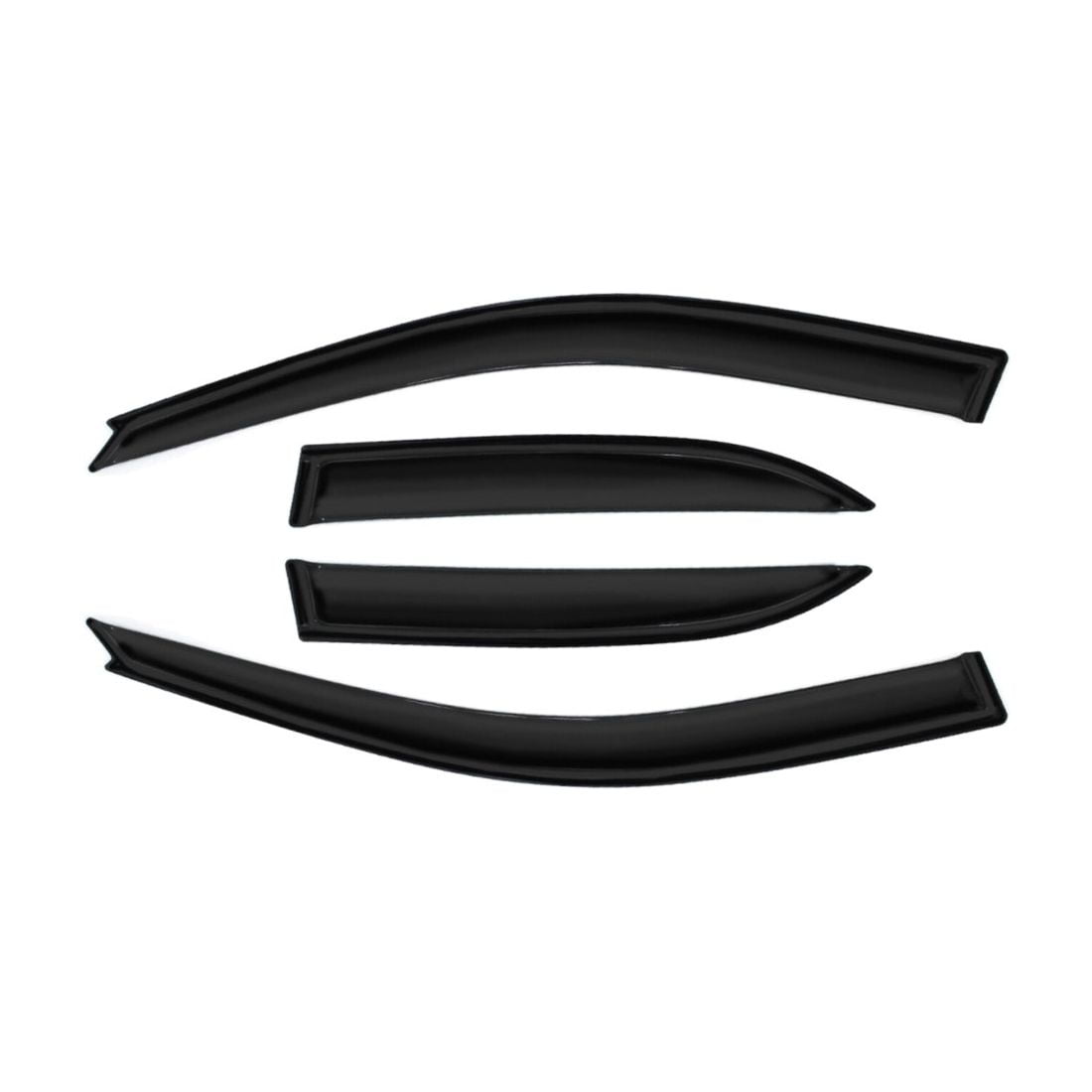 FINDAUTO Side Window Deflectors For 2014-2019 Toyota Corolla - 4 Piece Dark Smoke Tape-On Set
