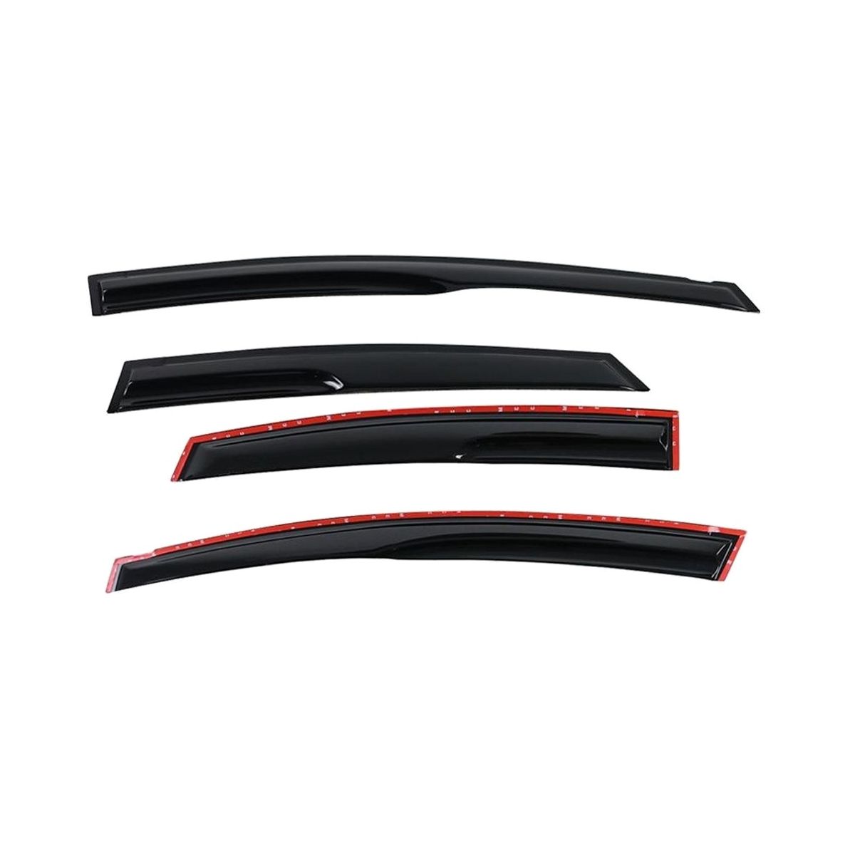 Fits 18-24 Camry Window Visors Mugen Style Rain Sun Guard w/ Chrome Trim Acrylic