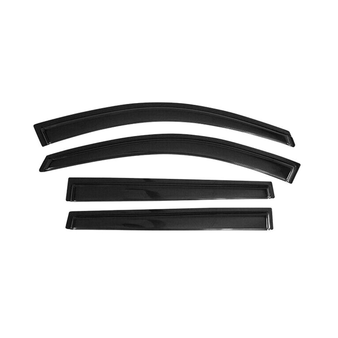 Slim Smoke Window Visors For 97-06 Jeep Wrangler TJ – Tape-On External Set Of 2 – FREE-AUTO802