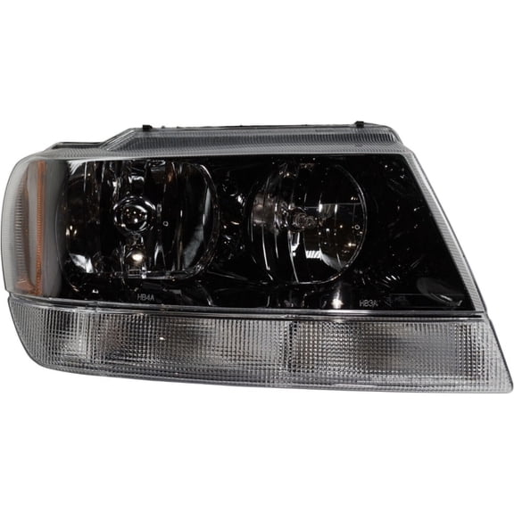 KAIHUIXING for Jeep for Grand Cherokee 2002-2004 1pcs Headlight Right Clear Lens Black Interior CH2503121