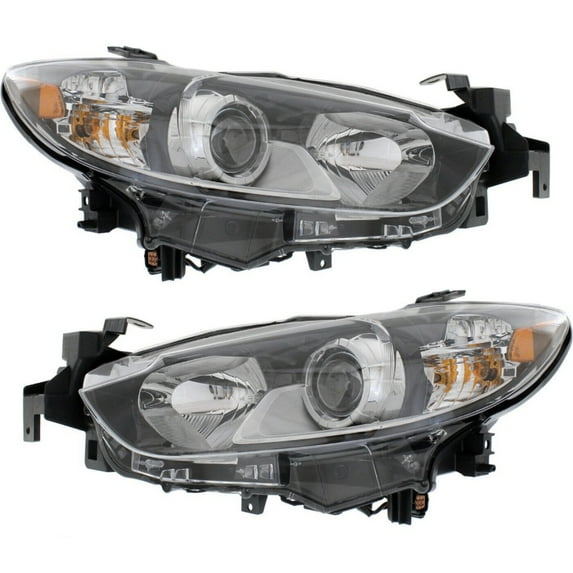 KAIHUIXING for Mazda 6 2014-2017 2pcs Headlight Left and Right Clear Lens w/ bulbs GMP2510K0-PFM