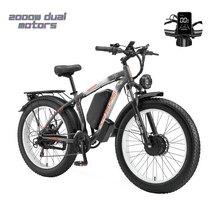 KAIJIELAISI V3  Dual Motor All Wheel Drive Electric Mountain Bicycle 26'' * 4'' Color LCD Display