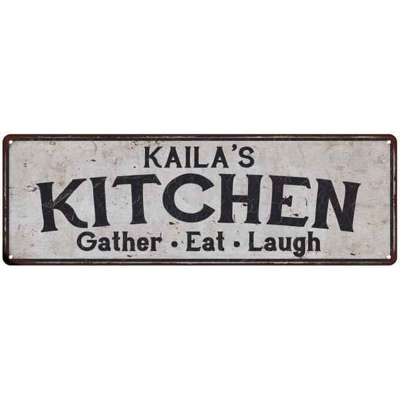 KAILA's Kitchen Rustic Chic Decor Gift 8x24 Sign 108240051214