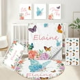 thumbnail image 1 of KAINSY Custom Baby Crib Bedding Set,5 Pcs Personalized Name Baby Crib Sets for Kid Toddler ,Floral Butterfly Nursery Bedding Set for Baby Girls,Double Layer Crib Sets Personalized Gifts, 1 of 8