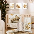 thumbnail image 1 of KAINSY Custom Bedding Set,Personalized Name Baby Bedding Set,Star Bear Theme Bedding 5 Pcs-Blanket Fitted Sheet Changing Pad Cover Wall Art,Ideal Nursery Decor Gift for Baby Girls Boys, 1 of 8
